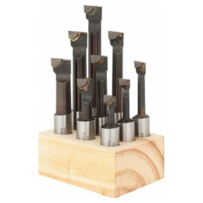 Carbide Tipped Boring Bars 9 Piece Set, Grade C-6, 1/2 Shank - 43-773-1